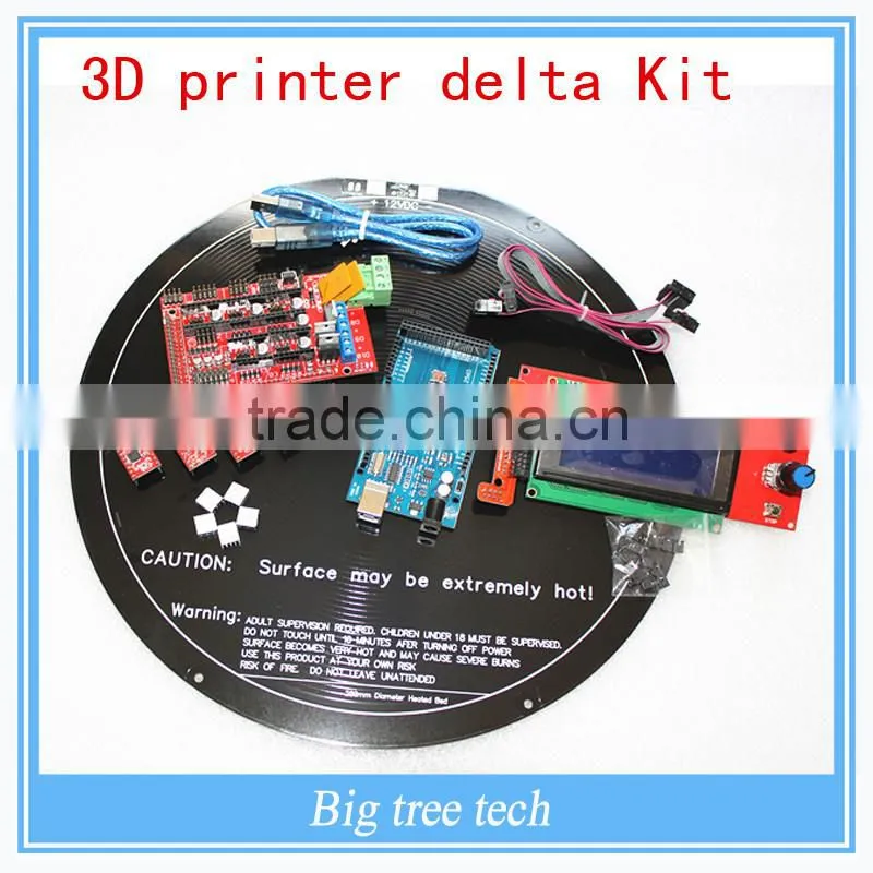 the newest products 3d printer delta Mega2560 5x A4988 round PCB heated bed LCD 2004 kit 3d printer reprap