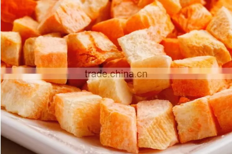 Chinese Healthy Snack Frozen Dried FD Dried Vegetables-FD Carrot Cube