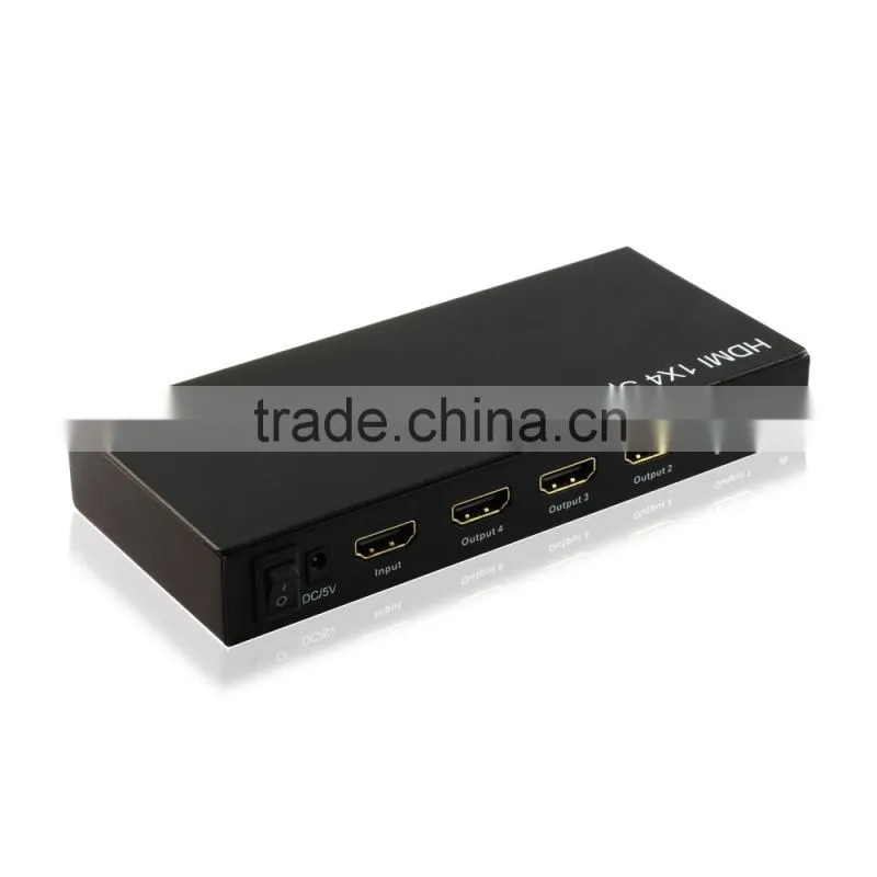 Sound quality 4 ports hdmi splitter 1x4 with IR support 1080P 3D