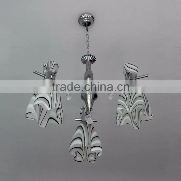 Home decorative glass chandelier light , indoor pendant lamp MD-5115-3