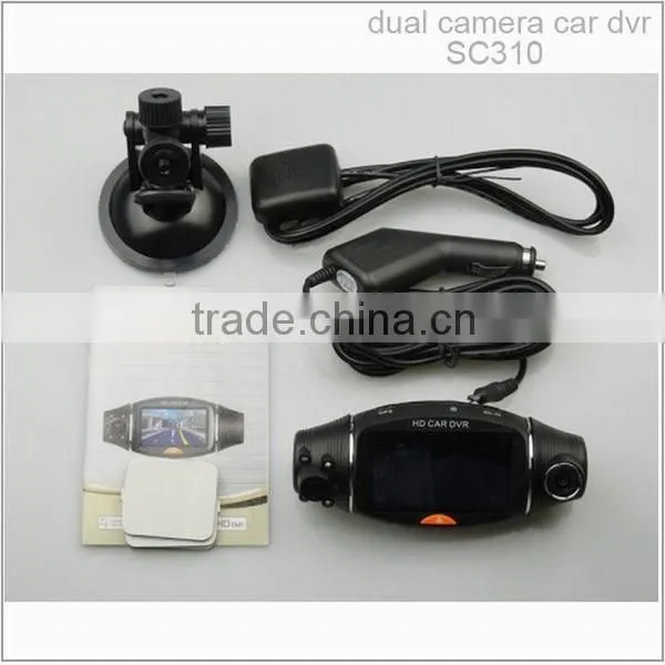 Dual camera lens 140 degree wide angle SC310 Full HD Car Security Cam