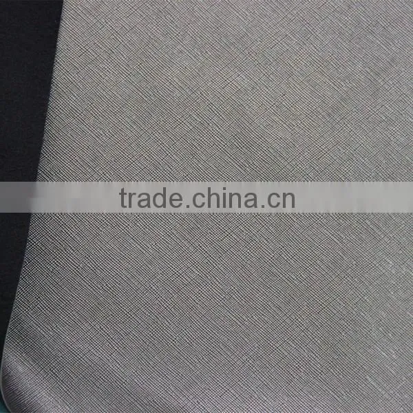 Waxy PU leather material for bag and sofa usage with soft hand feeling