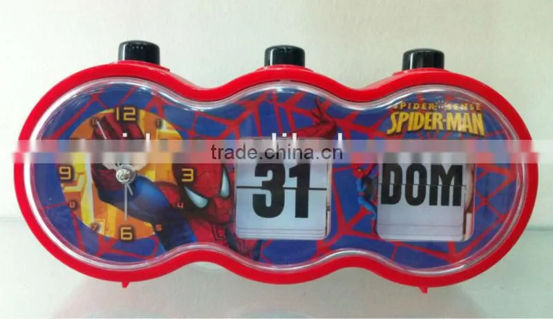 2013 new products platic desk/table alarm clock with calendar for promotion