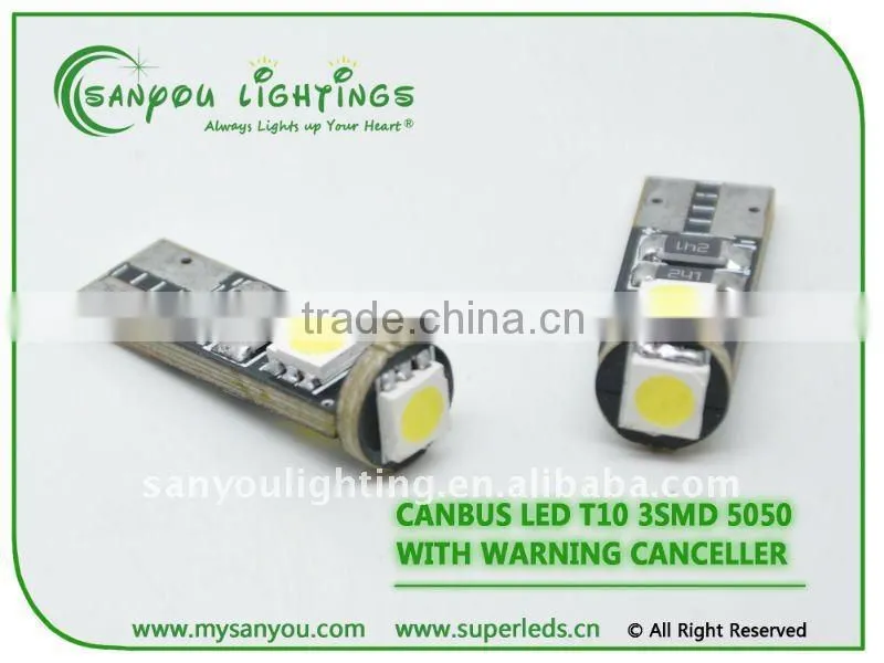 led automotive light 12V Canbus T10 194 3SMD