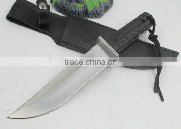 OEM G10 handle Combat Knife with sharpener stone