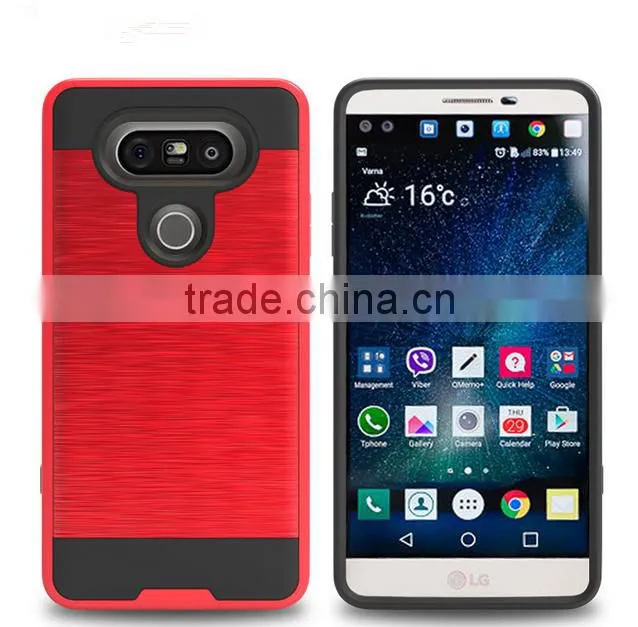2016 Hybrid TPU+PC metal armor case for lg v20