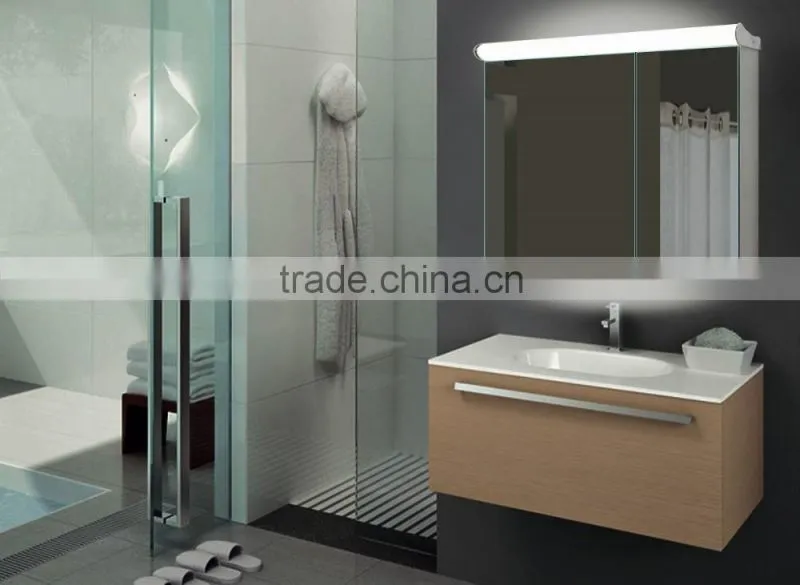 Modern bathroom mirror cabinet with led illuminated lights inside