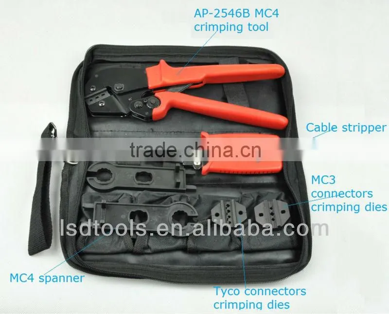 AP-K2546B Solar cable crimping tool kits,solar pv tool for MC3/MC4 connectors