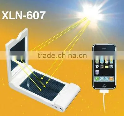 Portable solar mobilephone charger with iphone, Nokia, Samsung adaptors