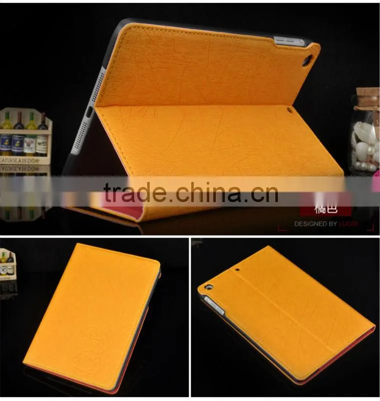 wholesale made in china stand flip silk pu case for ipad mini 2