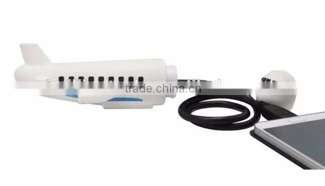 OEM PVC Custom Airplane Shape Power Bank With 2600mAh