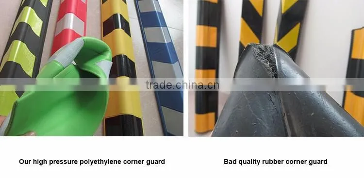 Patented impact-resistant rubber corner guard protection with super bright reflective