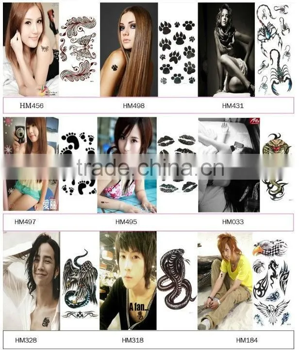 Non-toxic butterfly tattoo paster for promotion,fashion tattoo items