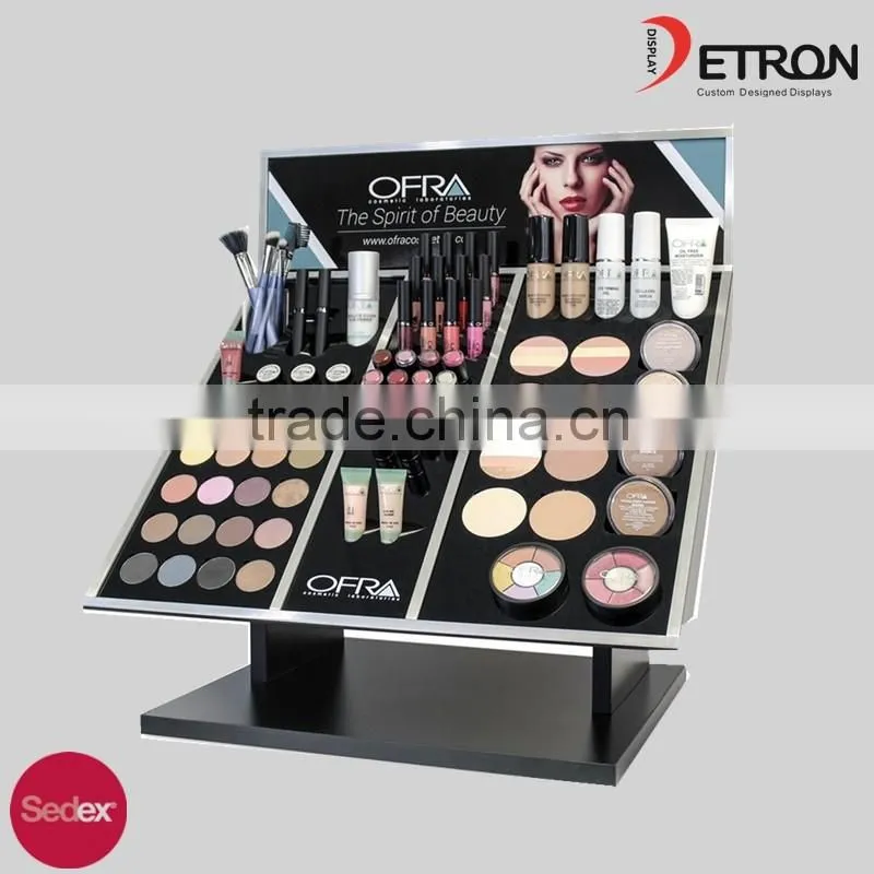 Counter top makeup stand/shop shelf display cosmetic/acrylic display rack