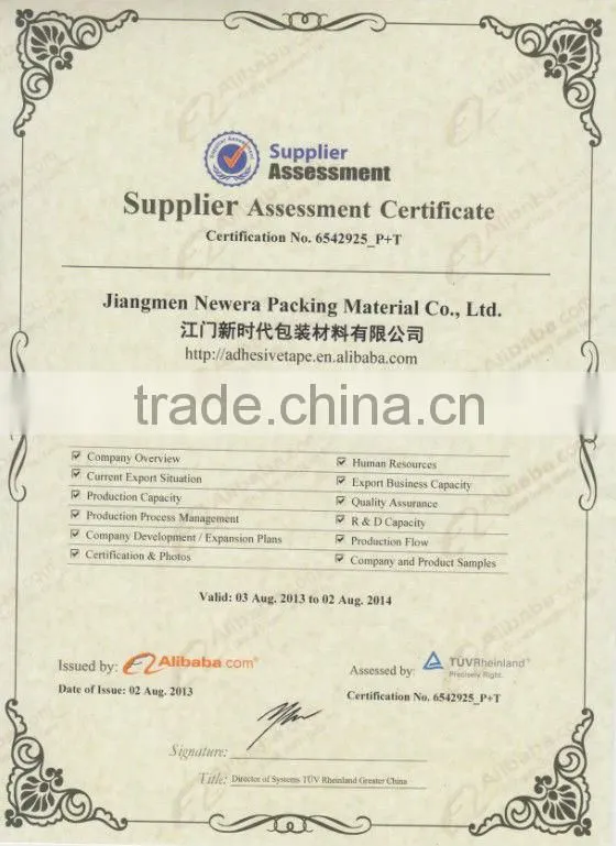 Masking tape with coated with special pressure sensitive adhesive
