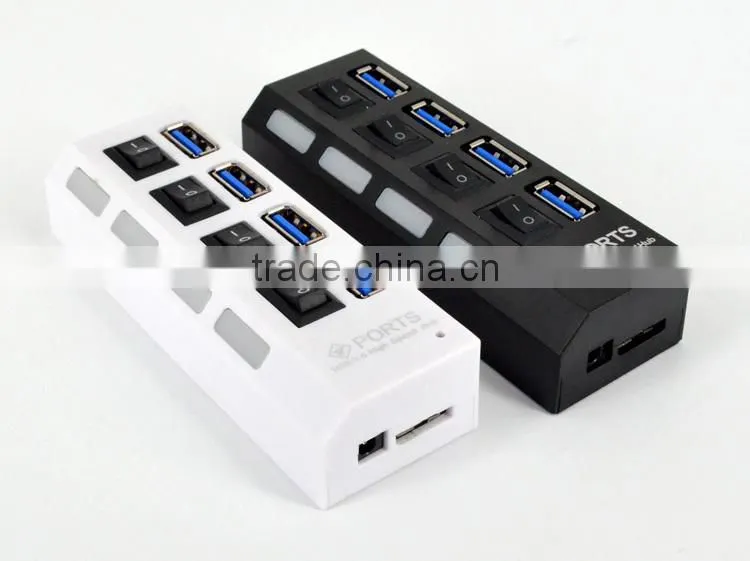 High speed USB3.0 HUB 4Ports 5Gbps Splitter Power Adapter