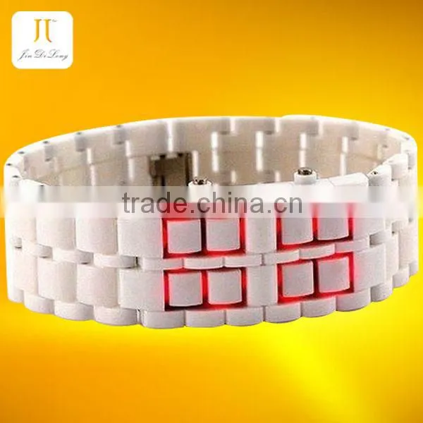 Fashionable color soft lava LED watche men's led light up watches