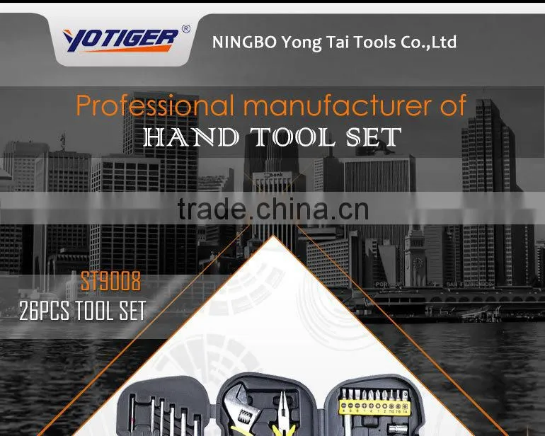 26pcs 3 folding Blow Moulding Case , Combination Hand Tools Set