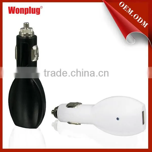 Guangzhou wonplug car charger adapter 5V 2A output with single USB port