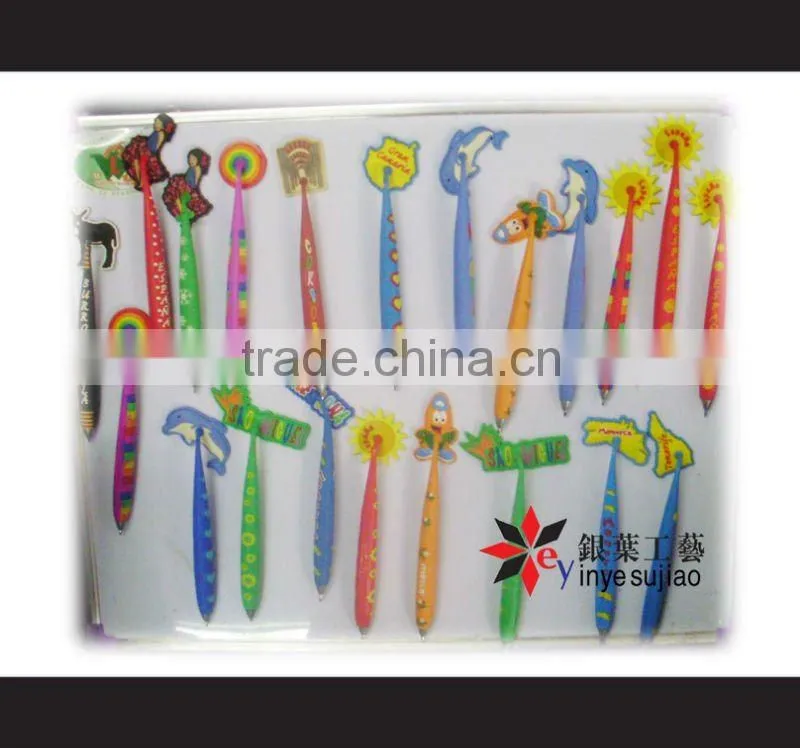 Fashion Rubber Soft 3D Fridge Magnet Pen
