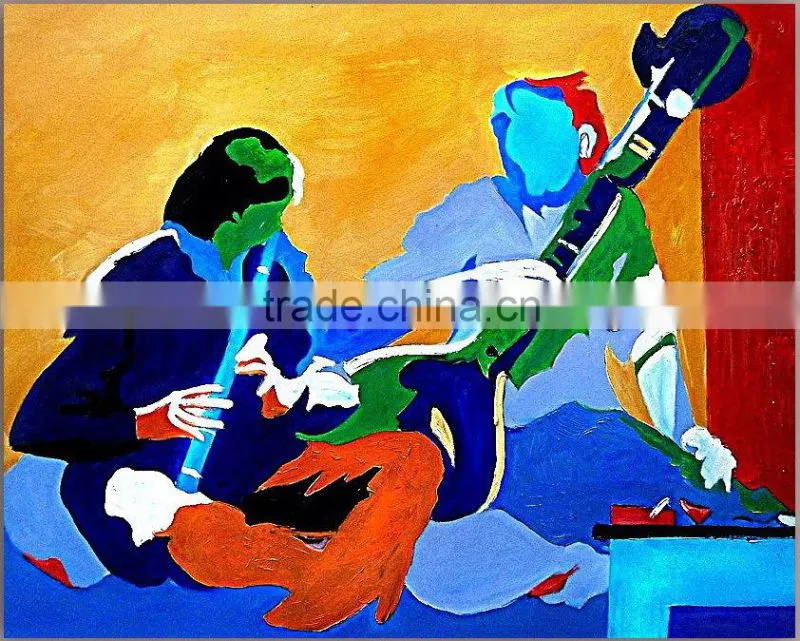 Modern Abstract Handmade Colorful People Art Painting
