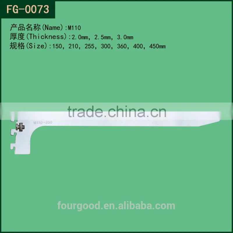 Chrome plated shelf bracket for single slot channel