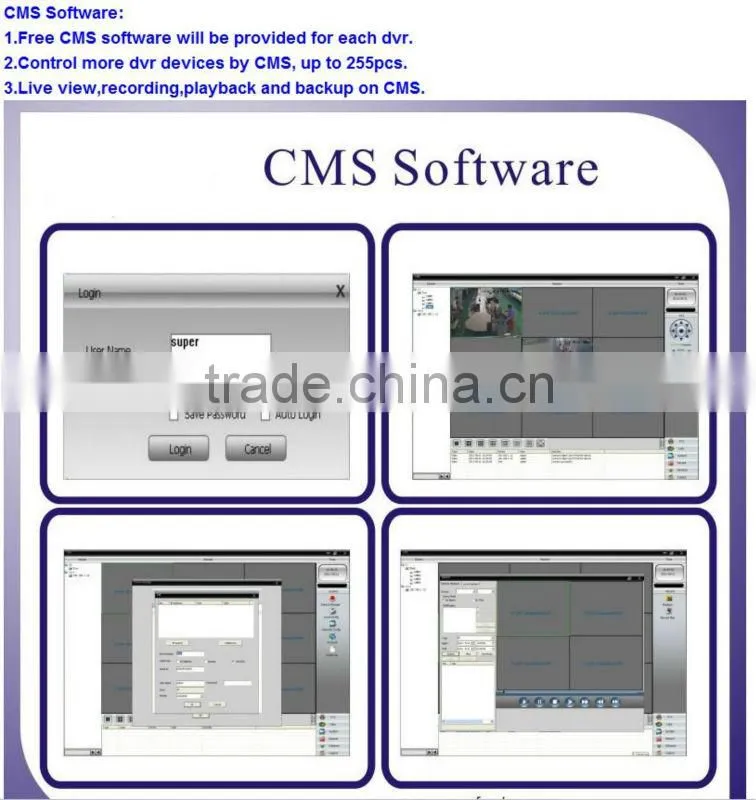 4/8/16ch CVI DVR H.264 video compression -Enxun
