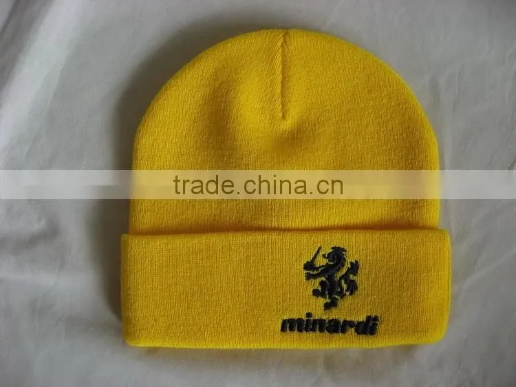 custom thick knit beanie hat