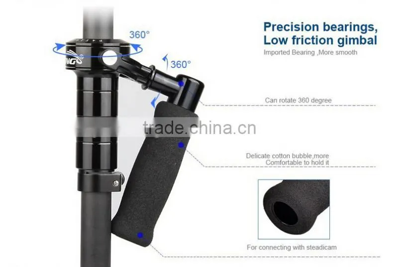 Factory supply LAING merlin arms dslr camera stabilizer steadycam with carbon fiber sled loading 8kg camera