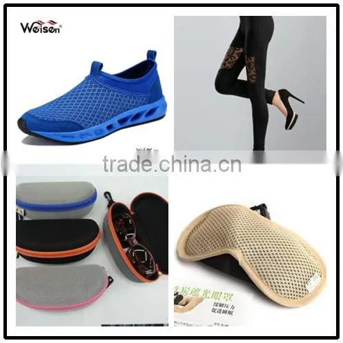 China popular warp knitted low price of mesh fabric for sports shoes