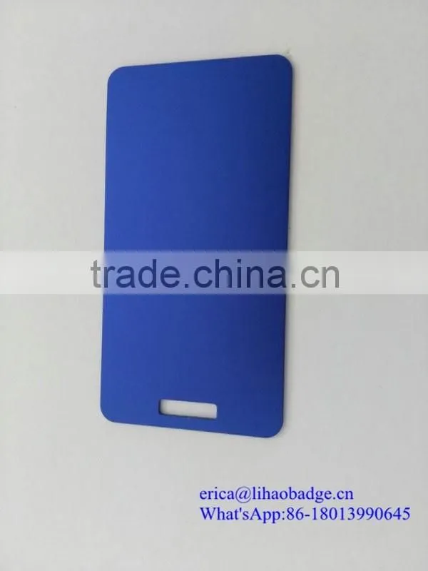 oxidation metal nameplate,blue color metal nameplate