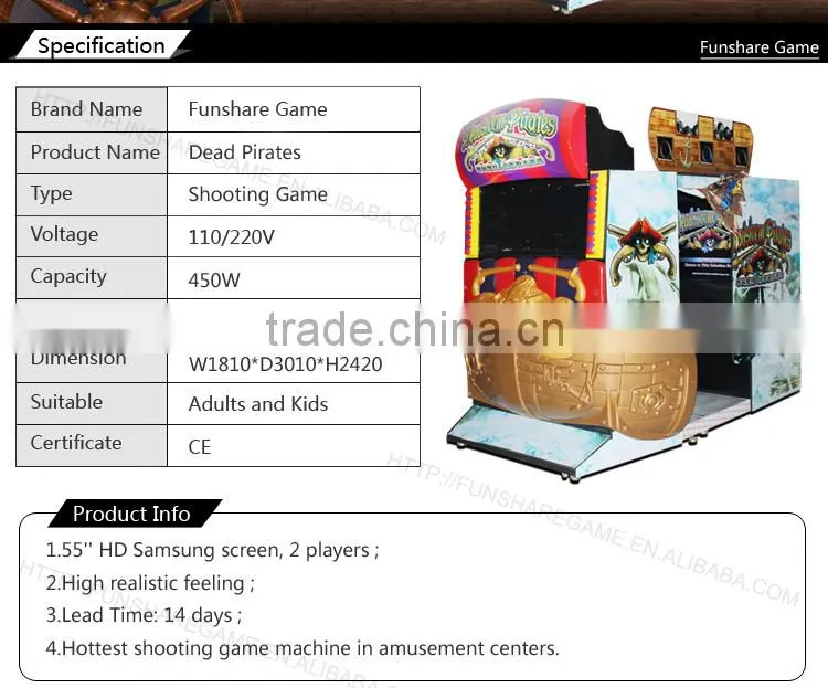 Dead Storm Pirates Simulator Shooting Game Machine / Arcade Game / Game Machine