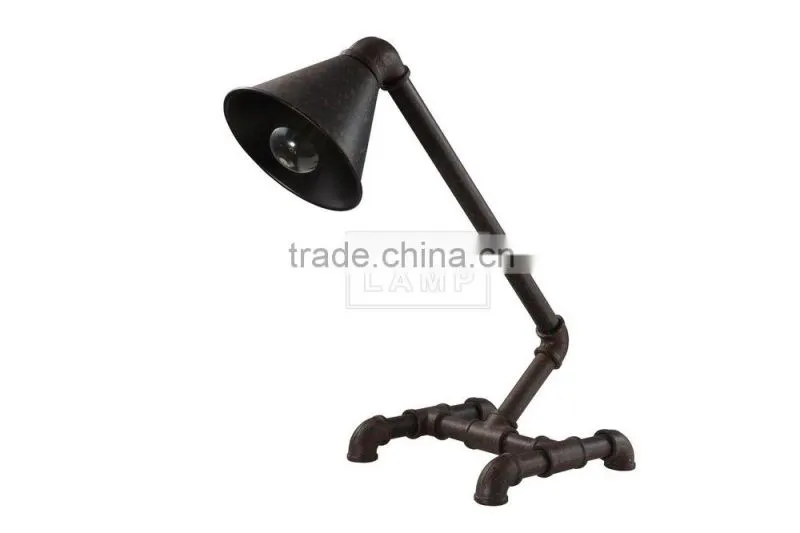 Steampunk Table Lamp Water Iron Pipe Desk Light Edison Bulb Light