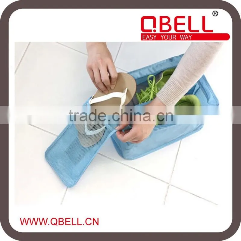 Convenient Colorful Foldable Travel Shoe Bag/shoe storage bag