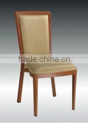 aluminum imitated wood dining chair