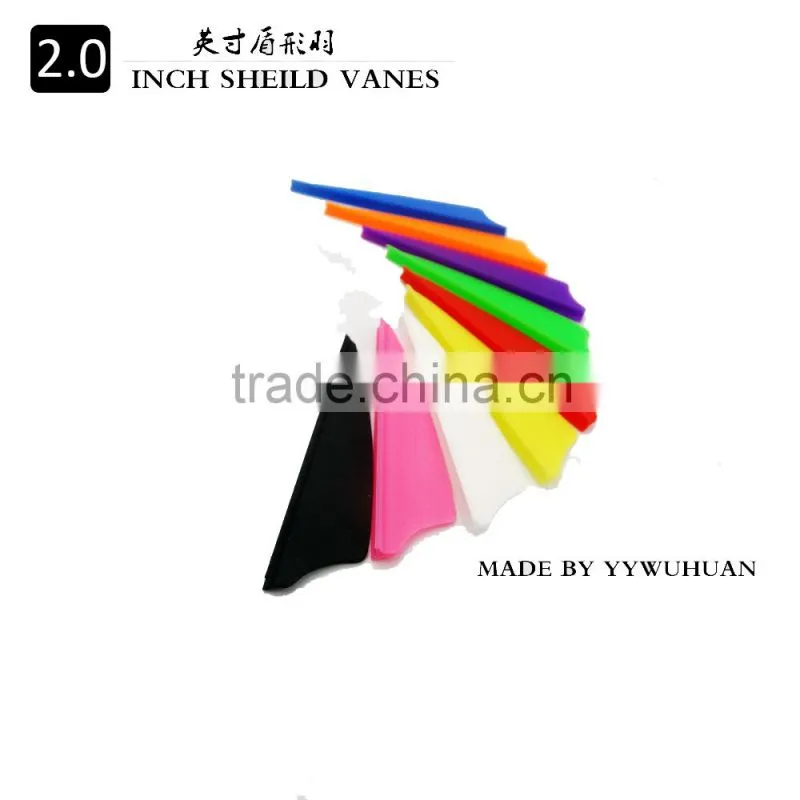 2.0inch shield arrow vane, fletching for carbon fiberglass aluminum arrow feather