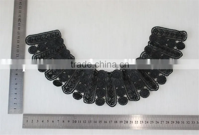 mysterious latest woman collar designs black flower pattern neck collar