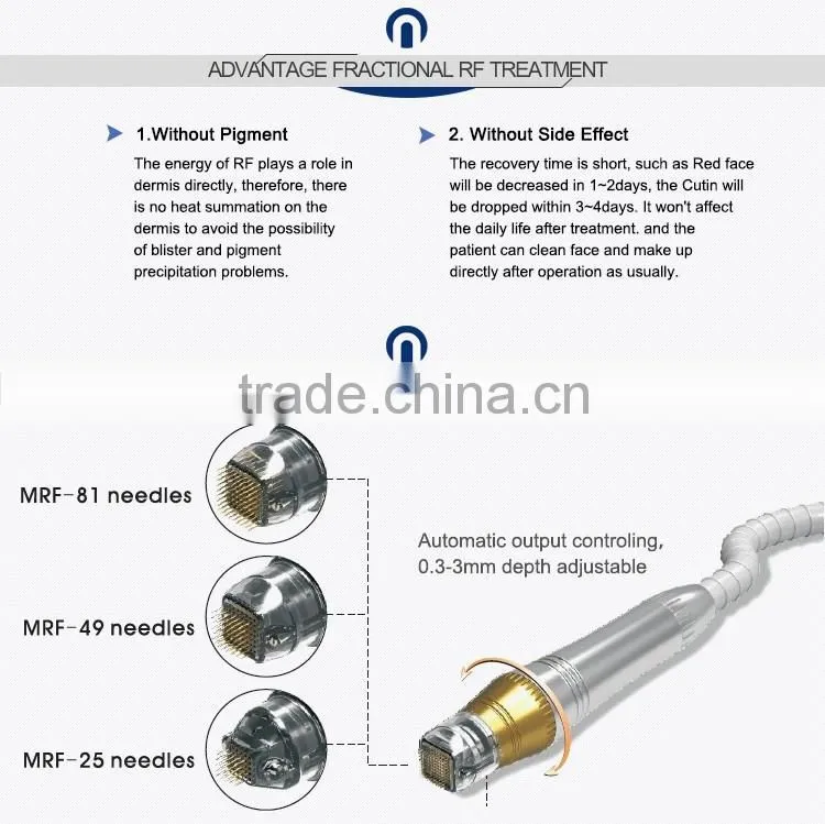 5MHz Radio Frequency bipolar/tripolar fractional/fractionated rf Skin Rejuvenation fractional rf