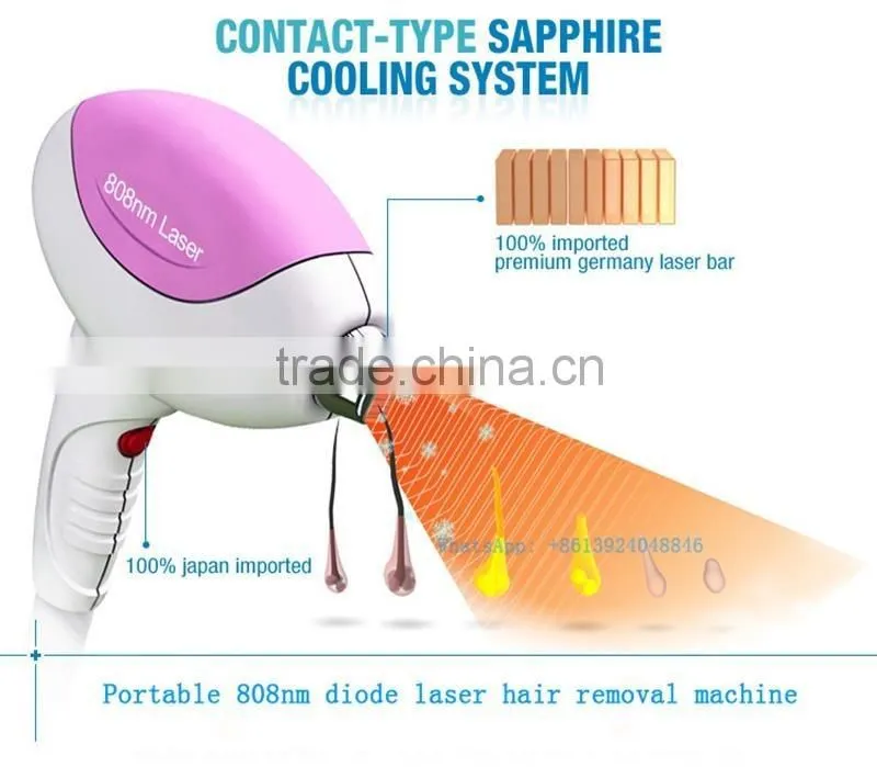 cheap portable 808nm laser diode/808nm/laser hair removal machine