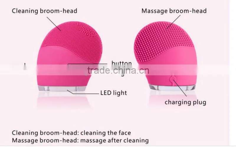 silicone facial cleansing brush