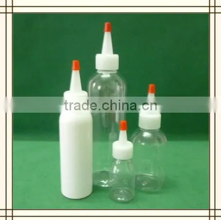 60ml,100ml,250ml,500ml empty plastic colorful PET oil bottle with yorker cap