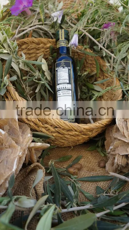 Pure Natural Extra Virgin Olive Oil. Organic Olive Oil with FDA Certification. Dorica Glass 500 ml bottle