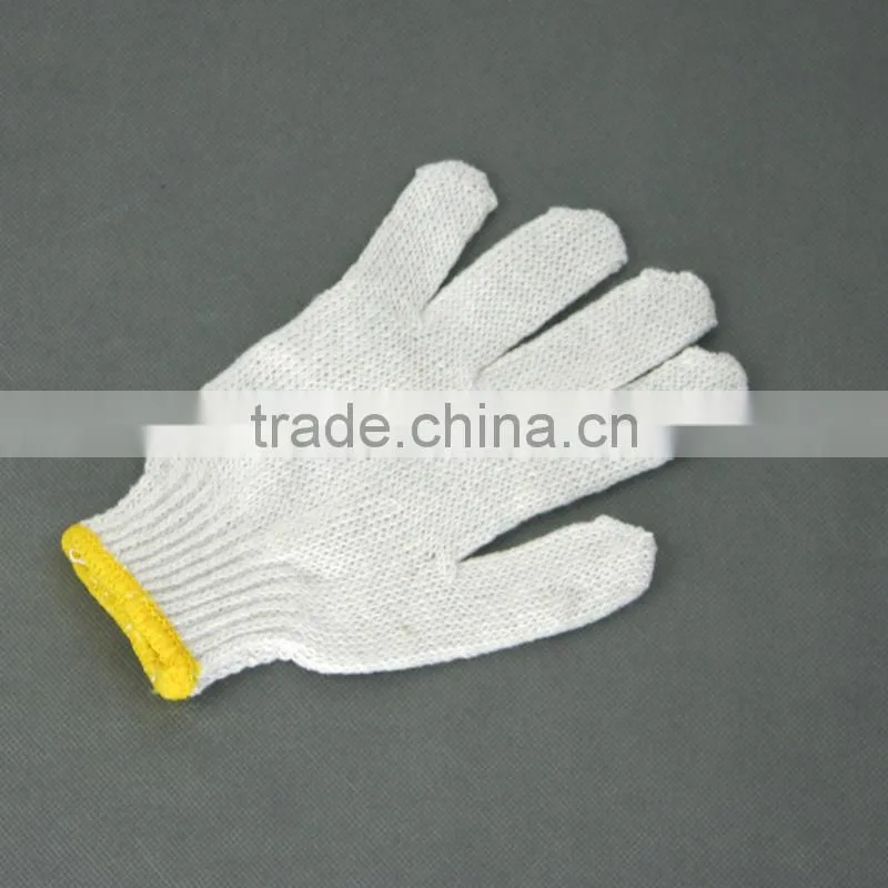 white color cotton glove safety cotton working gloves knitted cotton gloves