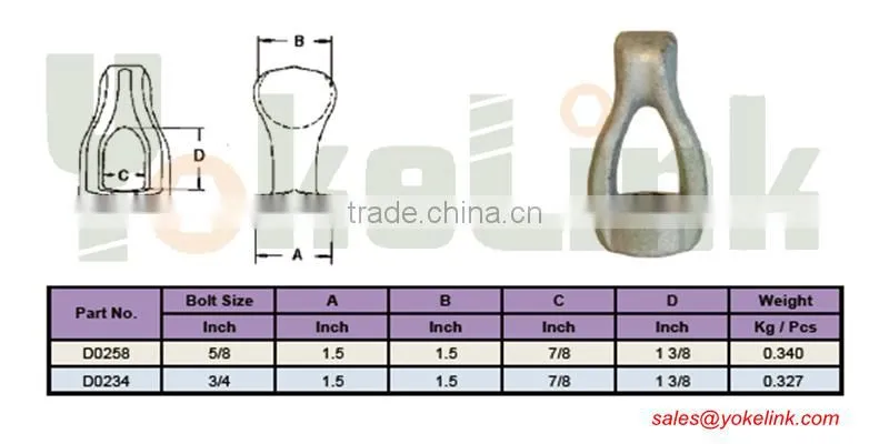 Drop forged Oval Eye Thimble Eey Nut for Line hardware