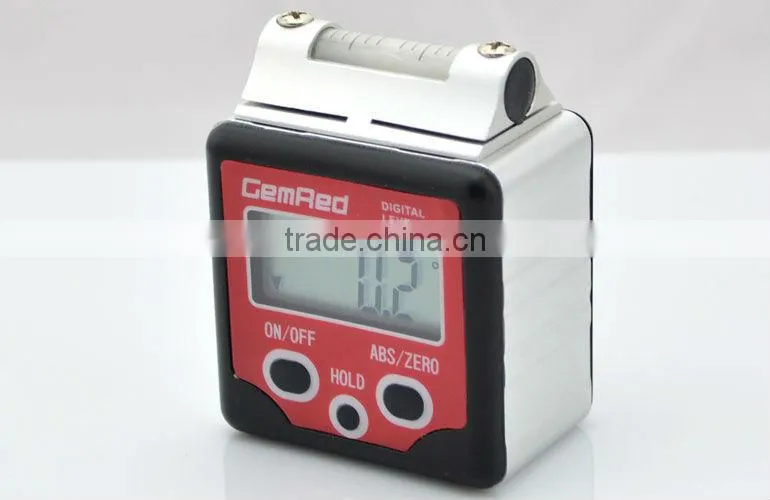 electronic protractor with spirit bubble wheel alignment sensor