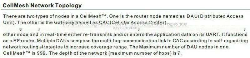 RF control RF transceiver module with Mesh network for energy meters