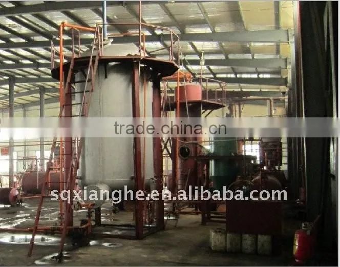 continuous crude oil recycling plant by negative distillation way