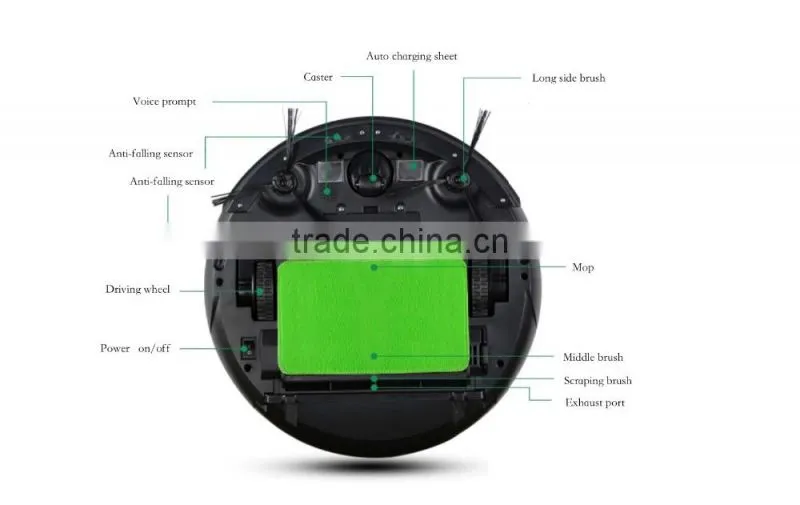 Shenzhen China voice prompt robot low noise high power frequency conversion motor robot vacuum cleaner