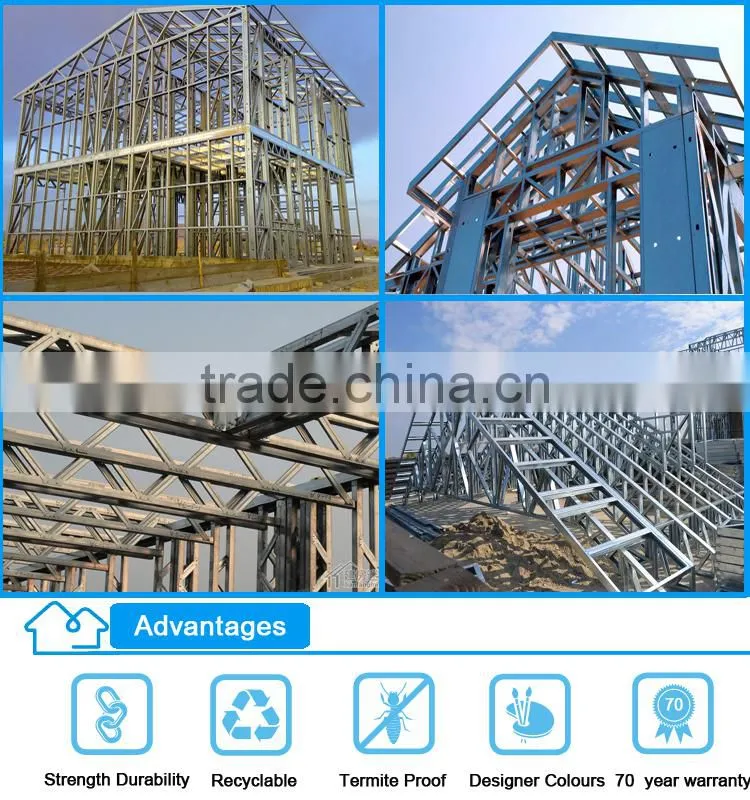 China Manufacture Cheap Light Gauge Galvanized Steel Frame Prefabricated House