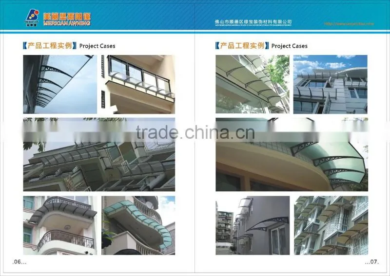 Alibaba com china supplier.Smart shade canopy. Polycarbonate awning.Door canopy.Window awning.